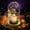 Ghost in Glass#C, variant on Halloween Decoration Skeleton and Ghost Bonfire Night Lamp, Roasting S'Mores at Faux Campfire, Halloween Ghost Campfire Flickering Nightlight, Ambient Lamp Funny Halloween Decor