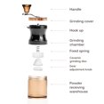 thumbnail image 4 of Inteprter Molinillo de café de mano lavable de acero inoxidable para el hogar molinillo de café de mano ajustable Juegos de servir café y té Negro Inteprter HA027215-01, 4 of 6