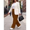 thumbnail image 5 of Gleelist Women's Plus Size Dress Pants High Waist Wide Leg Work Pants Flowy Business Casual Palazzo Slacks Trousers with Pockets(XL-5XL), 5 of 6