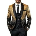 thumbnail image 2 of Txeol Men Sequin Shiny Prom Suit Jacket Sparkly One Button Slim Fit Sport Coats Blazers Tuxedo for Wedding Banquet Party 2025,Black,M, 2 of 5