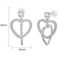 thumbnail image 5 of Women's Double Heart Earrings 925 Silver Love Jewelry Gift Hypoallergenic Jewelry on Christmas, 5 of 5