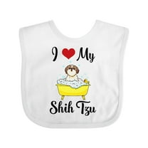 Inktastic I Love My Shih Tzu Dog Gifts Boys or Girls Baby Bib
