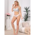 thumbnail image 2 of INSPIRE CHIC Lace Nursing Bra for Women Front Open Maternity Wireless Fixed Padded Full Coverage Breastfeeding Lingerie 2XL Gray, 2 of 5
