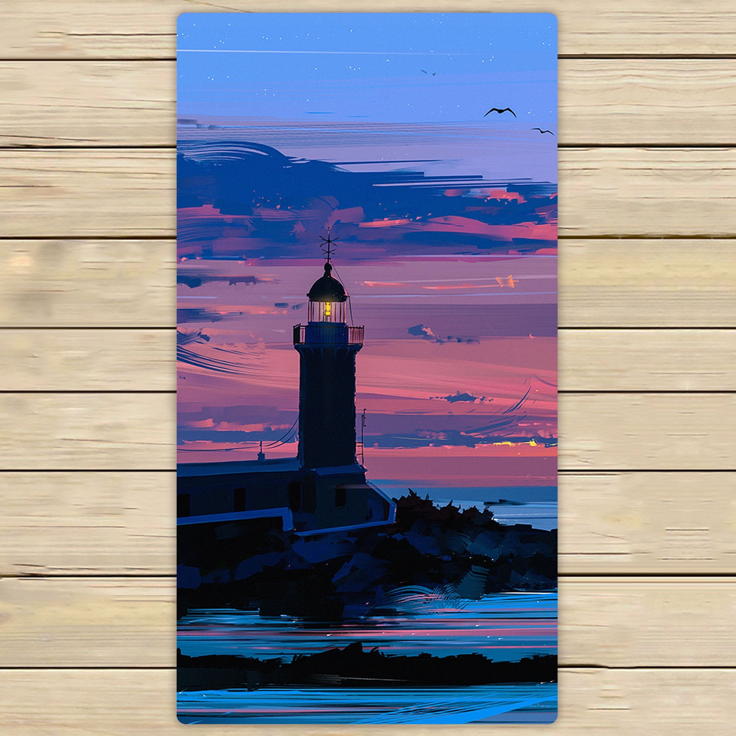 Lighthouse Seascapes Polycotton Towel