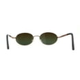 thumbnail image 4 of Oval Round Hipster Retro Metal Rim Luxury Pimp Sunglasses Gold - Brown Green, 4 of 4