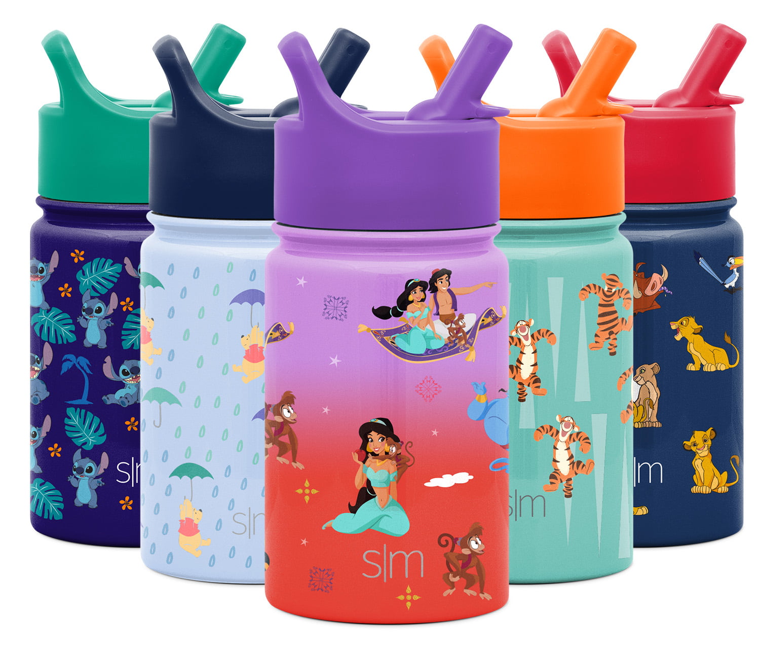 Simple Modern Disney Water Bottle for Kids Reusable Cup with Straw Sippy Lid ... 
