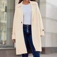 thumbnail image 3 of CILENON Chaquetas De Mujer Elegantes Women's Long Sleeve Lapel Coatigan Winter Knit Sweater Jacket Coats (Beige,XL), 3 of 6