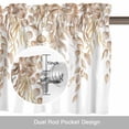 thumbnail image 6 of Brown Eucalyptus Leaves Window Valance for Kitchen, Summer Farmhouses Botanical Rod Pocket Short Curtain for Small Windows, Light Filtering Decorative Valance, 42 x 12 Inch, 1 Panel, 6 of 9