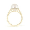thumbnail image 2 of ANGARA Victorian Style South Sea Cultured Pearl and Diamond Ring in 14K Yellow Gold for Women | June Birthstone, Birthday, Anniversary, Jewelry Gift for Women | Pearl Ring, 2 of 9
