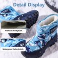 thumbnail image 2 of Yunkctuk Boys Girls Snow Boots, Waterproof Outdoor Warm Cozy Anti-Slip Mid Calf Winter Shoes for Toddler/Little/Big Kid., 2 of 8
