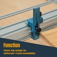 thumbnail image 5 of POWERTEC 1" to 3-1/2" Adjustable Flip Stop, Patent Pending Curved-Based T Track Stop for Miter Saw, Table Saw, Drill Press, Router Table, Miter Gauge, T Track Accessories for Woodworking (72043N), 5 of 8