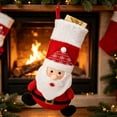 thumbnail image 4 of 3D Plush Christmas Stockings, Stockings for Family, Embroided, Xmas Character for Family Holiday Christmas Party Decorations, 4 of 6