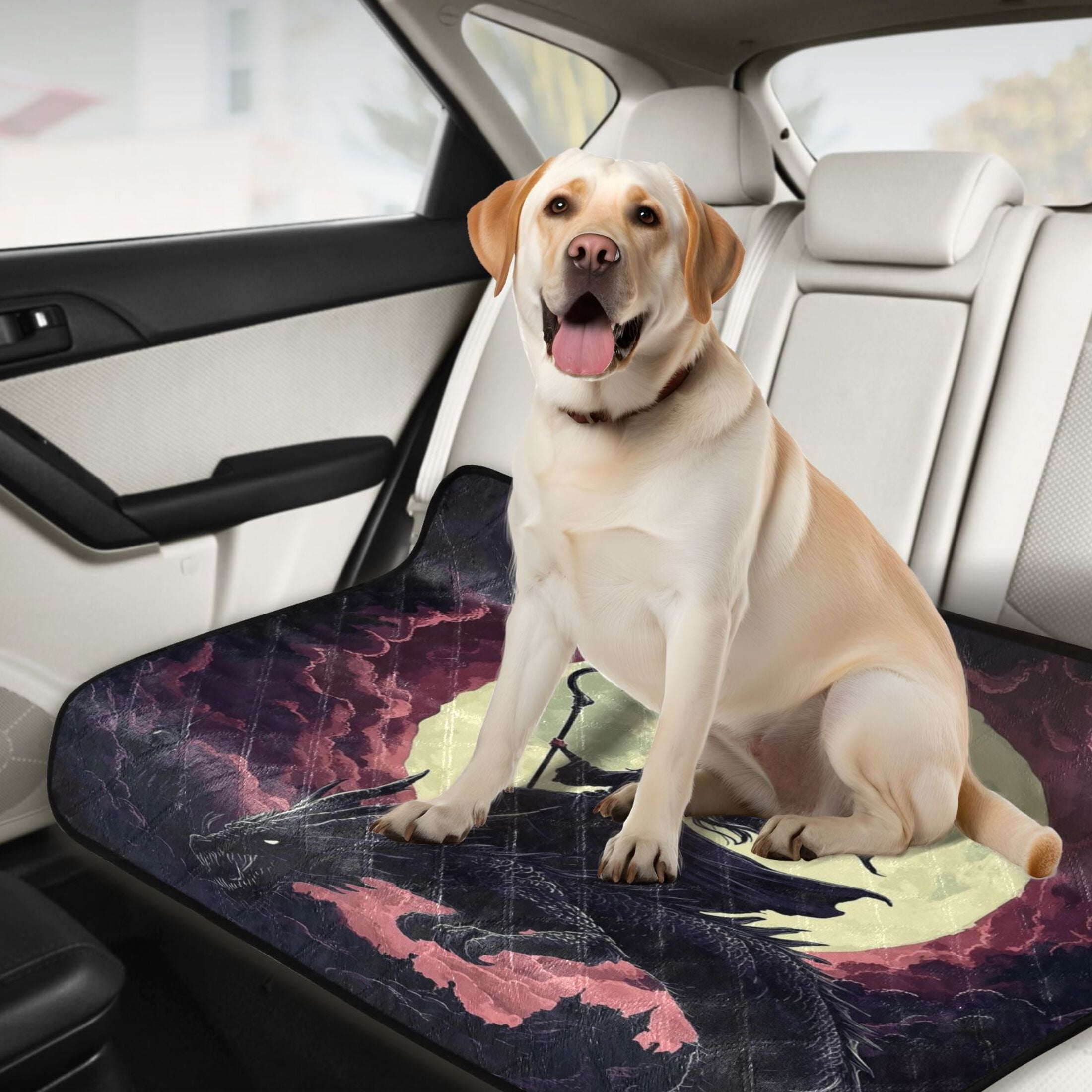 Qxltty Witches and Black Dragon Cat litter Pads Pet Set of 3 Diaper Mats Center Anti-leakage Layer Absorbent Soft and Comfortable