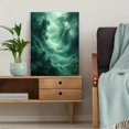 thumbnail image 5 of UXIEQU 12x16 Inch Emerald Green Clouds Canvas Wall Art Minimalist Moody Decor, 5 of 8