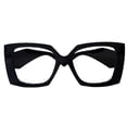 thumbnail image 2 of Penelope Black Large Oversized Reading Glasses, Women Readers, High End Reading Magnifying eyeglasses, Big Square optical Frames, 2 of 3
