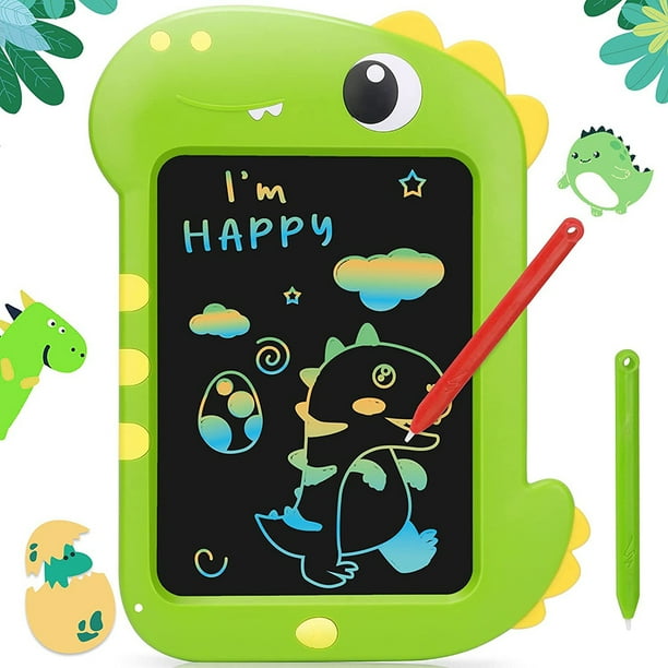 Tablero de escritura LCD de juguete para niños y niñas de 1, 2, 3, 4, 5 y 6 años, tablero de dibujo con pantalla de 8,5 pulgadas, tablero de pintura, bandeja de escritura de juguete de dinosaurio,