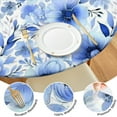 thumbnail image 4 of Pioneer Flower Floral Print Pattern Round Fitted Tablecloth with Elastic Edge,Dining Table Cover Waterproof,Outdoor Round Tablecloth for Camping,Dining,Indoor and Outdoor, 4 of 7