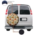 thumbnail image 4 of KAKALAD Surreal 70s retro psychedelic floral pattern Spare Tire Cover Universal Car Vehicle Tools For Rv SUV Truck Camper Travel Trailer Accessories Buckle 16” Inch, 4 of 6