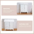 thumbnail image 3 of Mini Meuble Buffet Maison en Bois Blanc Bibliothèque Placard Bibliothèque, 3 of 6