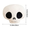 thumbnail image 3 of Deeceymbur Halloween Adorable Skull Plush Pillow 12.60x14.96in Soft Cotton Filled Multi Scene Car Sofa Bedroom Office Cushion Festive Decor Gift, 3 of 6