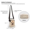 thumbnail image 3 of HELLHERO Pomeranian Dog Small Crossbody Purse, Polyester 2 Zippers for Adult, 3 of 4