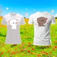 thumbnail image 3 of Playera Blusa Duo De Bubu y Dudu Besos De Corazones Diseños Divertidos Color Blanco Talla Chica Marca Emil SaEs, 3 of 4