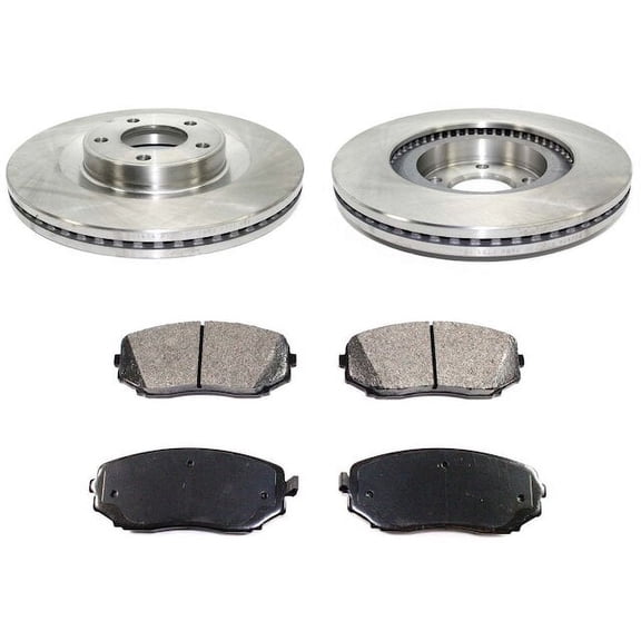 Front Brake Pad and Rotor Kit - Compatible with 2007 - 2015 Lincoln MKX 2008 2009 2010 2011 2012 2013 2014