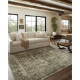 thumbnail image 1 of Magnolia Home by Joanna Gaines x Loloi Sinclair SIN-01 Collection Machine Washable Pebble/Taupe 18" x 18" Sample Rug, 1 of 8