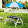 thumbnail image 4 of Cedar Wood Table with Umbrella / Safe and Enjoyable Outdoor Experience for Kids, 4 of 6