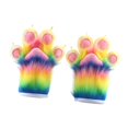 thumbnail image 3 of Guantes con garras de animales, coloridos, suaves y peludos, para fiestas de disfraces. Multicolor A, 3 of 9