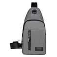 thumbnail image 3 of Bolso de pecho para hombre a la moda, mochila pequeña, impermeable, informal, ligero, para , acampar, en bicicleta, viajar, senderismo , GRIS Baoblaze Bolsos de pecho para hombre, 3 of 7