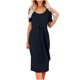 thumbnail image 1 of Vestido de vendaje con cuello redondo y manga corta para mujer, informal, para adelgazar Fridja  qw4054, 1 of 1