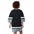 thumbnail image 2 of Women's Starter Black Las Vegas Raiders Slap Shot 3/4 Sleeve Sneaker Dress, 2 of 2