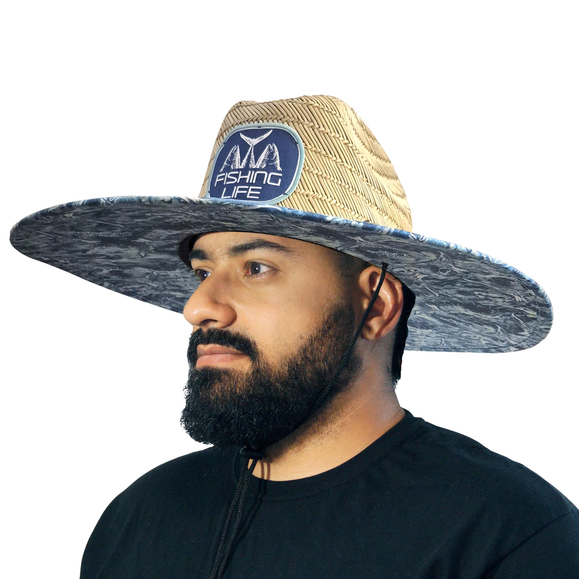 Fishing Life Catch of the Day Straw Lifeguard Hat - Adult Unisex