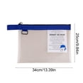 thumbnail image 3 of Blue Pvc Clear Handbag Zipper File Bag For Student A4 Storage 1Pc, 3 of 7