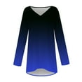 thumbnail image 4 of Aueoeo Women's Tops Long Sleeve Dressy Casual Plus Size Tunic Tops to Wear with Leggings T-Shirt Loose Fit Blouses, 4 of 5
