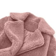 thumbnail image 6 of Girls and Toddlers' Lapel Collar Cardigan Kids Polar Fleece Open Front Long Jacket Winter Thick Warm Sherpa Trench Coat, 6 of 7