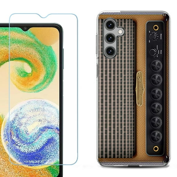 Shockproof Fashion Phone Case for Samsung Galaxy A13 5G, with Tempered Glass Screen Protector, by OneToughShield ® - Guitar Amp