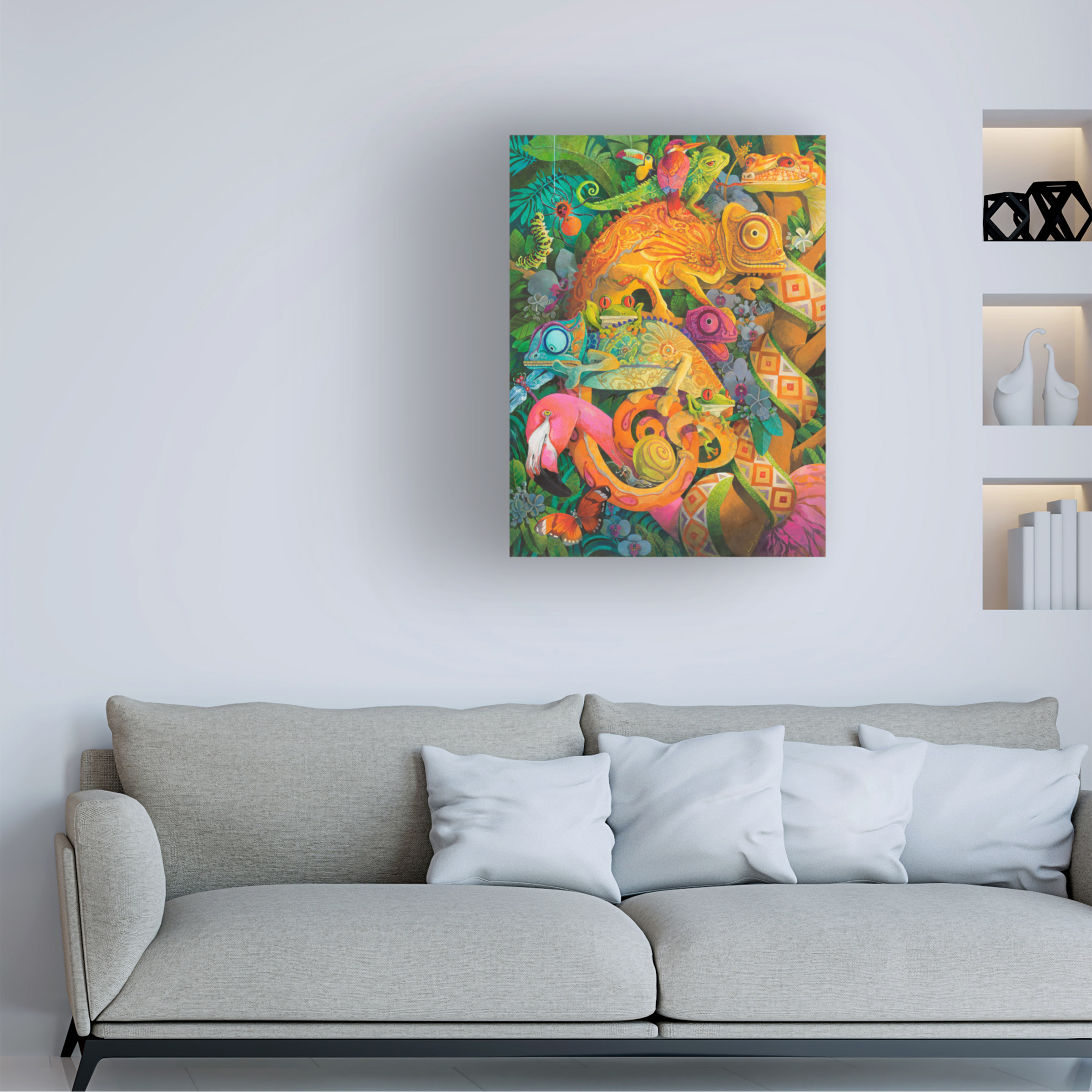Canvas Wall Art - David Galchutt 'Unlikely Pals' Wall Art for Living Room, Bedroom, or Office DÃ©cor by Trademark Fine Art - 18 x 24 Inches