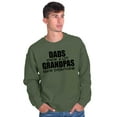 thumbnail image 4 of Dad Knows A lot Grandpa Everything Men's Crewneck Sweatshirt Brisco Brands X, 4 of 6