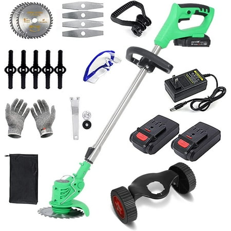 24V Cordless String Trimmers Weed Wacker Eater Lawn Trimmer Battery ...