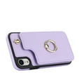 thumbnail image 3 of for iPhone XR Case Wallet with Card Holder for Women Girls, Crossbody Case with Lanyard Strap, Protective PU Leather Purse Case with Ring Holder Stand for iPhone XR - Lightpurple, 3 of 10