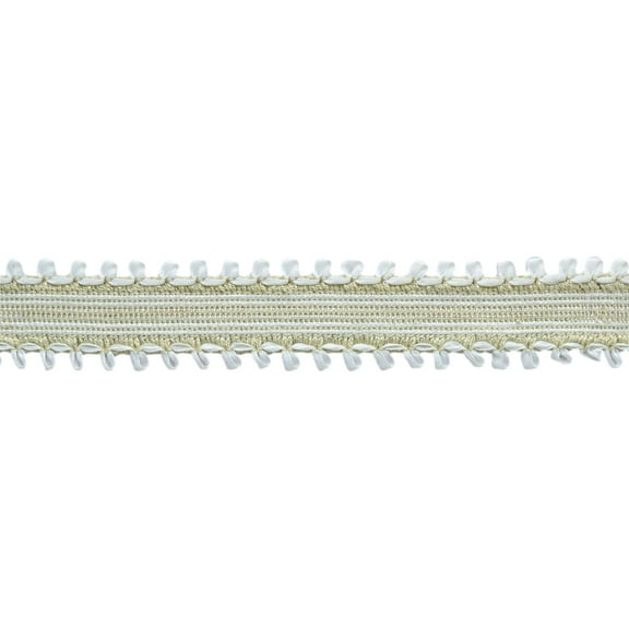 1 1/2" (3.5cm) Wide Decorative Woven Braid Trim with Satin Ribbon Finish # 0150HRG, Kasha Ivory #51185 (White Ivory, Cream Ivory, Off White) Sold By The Yard (36"/3 ft/0.9m)