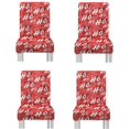 thumbnail image 4 of Red Candy Cane Christmas Chair Covers Set of 4 Reusable Stretch Parsons Chair Slipcover Spandex Seat Covers for Dining Room Chairs Non Slip Removable Washable Protector for Xmas Holiday, 4 of 7