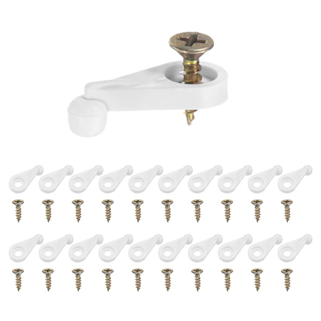 Uxcell 100 Pack Glass Retainer Clips with Screw 4mm Ball Type for Cabinet Brown