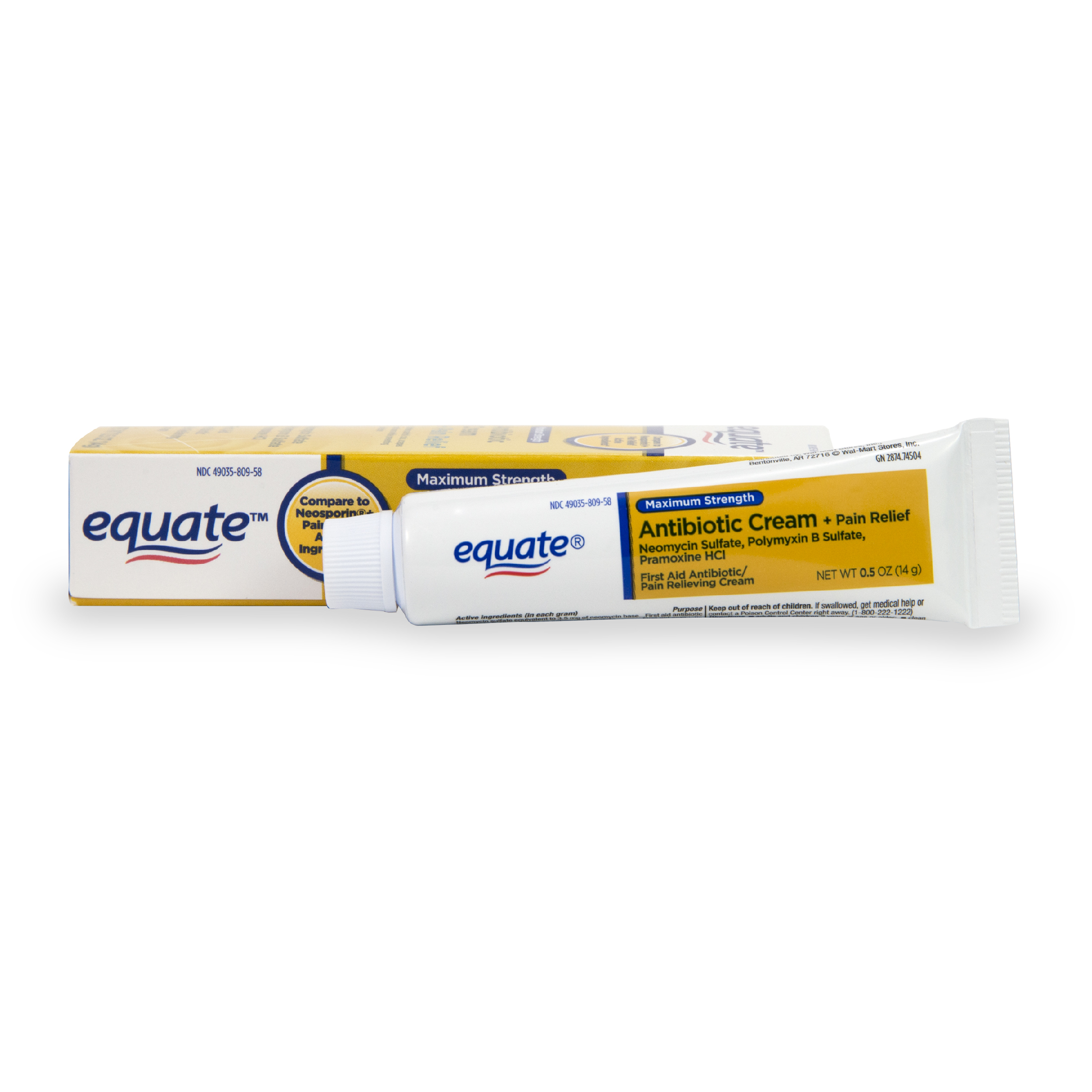 Equate Maximum Strength First Aid Antibiotic Cream + Pain Relief, temporarily relieves pain, 0.5 Oz - image 5 of 7
