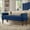 Navy, variant on Velvet Long Bed Bench - Upholstered Tufted Button with Solid Wood Frame - for Bedroom, Living Room, or Entryway