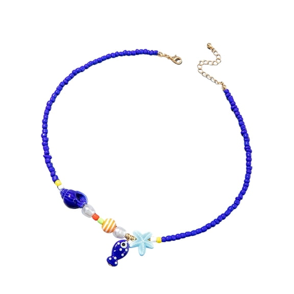 WINDLAND Handmade Pearls Beaded Necklace Adjustable Designs Starfish Charm Jewelry
