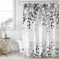 thumbnail image 6 of Grey Shower Curtain Set - 72" x 78" Washable Bathtub Curtain with 12 Hooks, Eucalyptus Leaves Waterproof Fabric Stall Shower Curtains for Bathroom/Bathtub Décor, 6 of 6