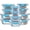 BLUE, variant on 12 Pack Glass Storage Containers Transparent  Stackable Design Meal Prep For Food Home Kitchen & Pantry Organization Microwave/freezer/dishwasher Safe